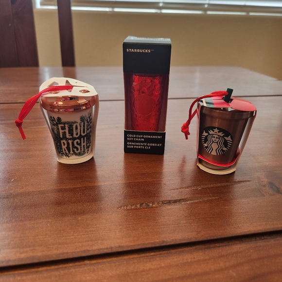 Starbucks Other - Starbucks Cup Ornaments (3)